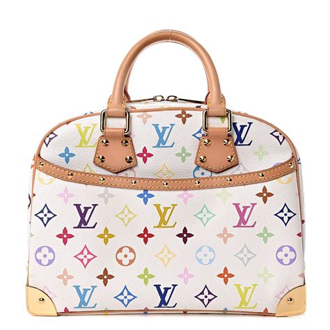 louis vuitton white monogram multicolor trouville bag